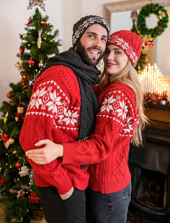 Aran Fairisle Snowflake Zip-Neck