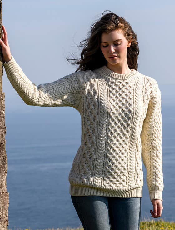 Aran Heavyweight Merino Wool Sweater